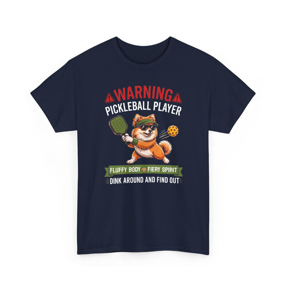 Pomeranian Dog Pickleball T-Shirt - Dink Around And Find Out Funny Dog Shirt