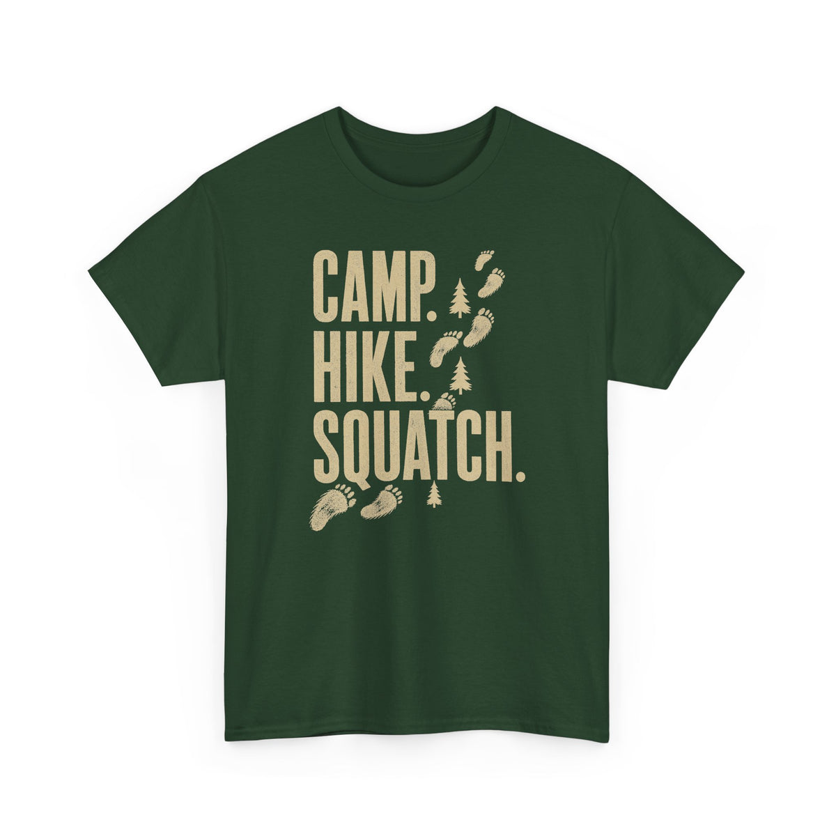Camp Hike Squatch T-Shirt - Modern Outdoor Bigfoot Graphic Tee