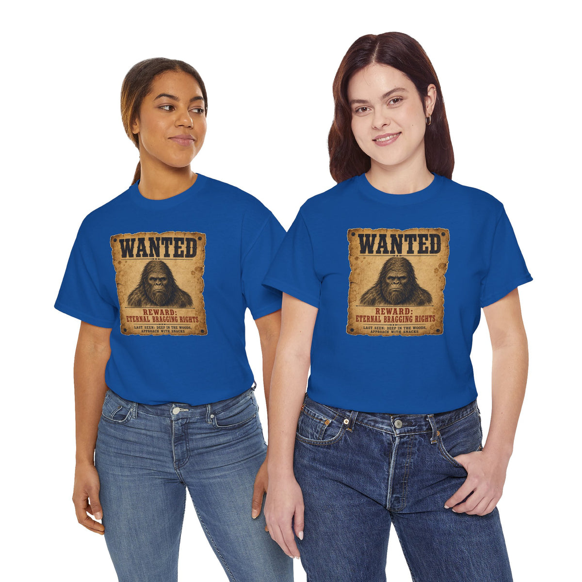 Wanted Bigfoot T-Shirt - Old West Reward Poster Graphic Tee