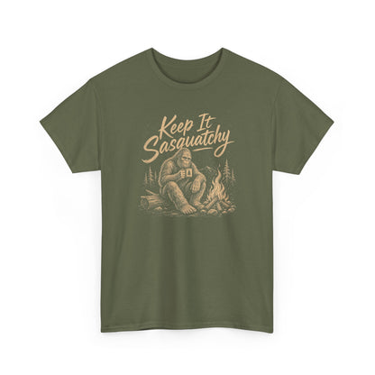 Keep It Sasquatchy T-Shirt - Cozy Campfire Bigfoot Graphic Tee