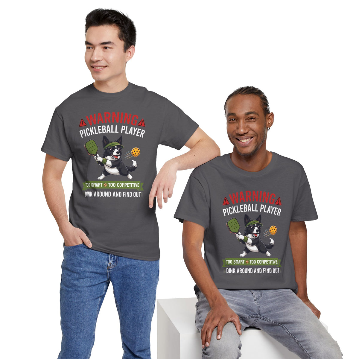Border Collie Dog Pickleball T-Shirt - Dink Around And Find Out Funny Dog Shirt