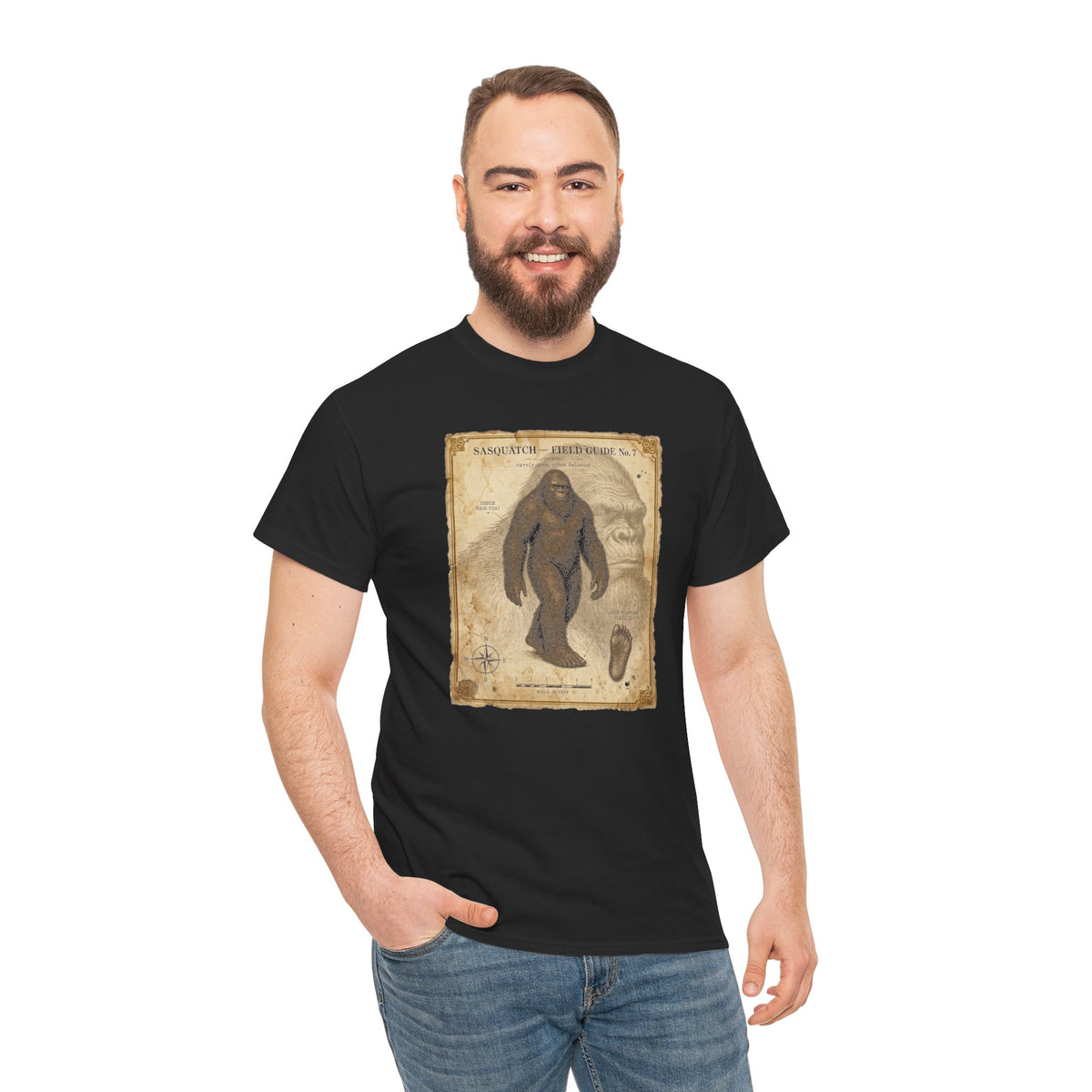 Sasquatch Species Study T-Shirt - Vintage Museum Field Guide Graphic Tee