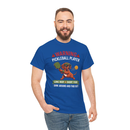 Dachshund Dog Pickleball T-Shirt - Dink Around And Find Out Funny Dog Shirt