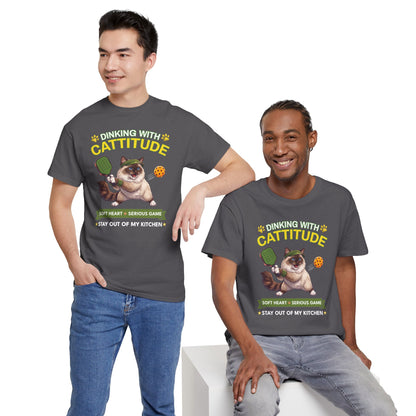 Ragdoll Cat Pickleball T-Shirt - Dinking With Cattitude Funny Shirt