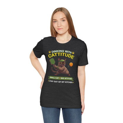 Burmese Cat Pickleball T-Shirt - Dinking With Cattitude Funny Shirt