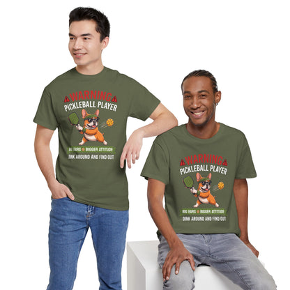 French Bulldog Dog Pickleball T-Shirt - Dink Around And Find Out Funny Dog Shirt