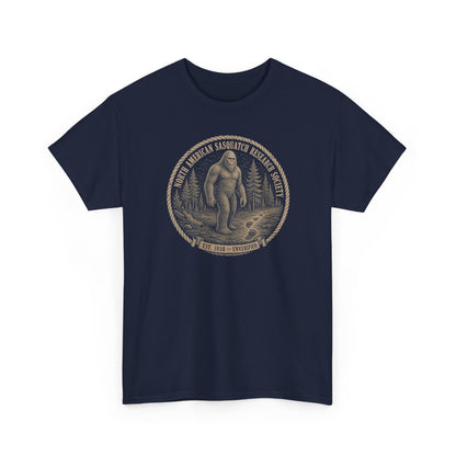 Sasquatch Research Society T-Shirt - Vintage Scientific Bigfoot Badge Tee