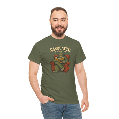 Sasquatch Book Club T-Shirt - Cozy Bigfoot Reading Graphic Tee