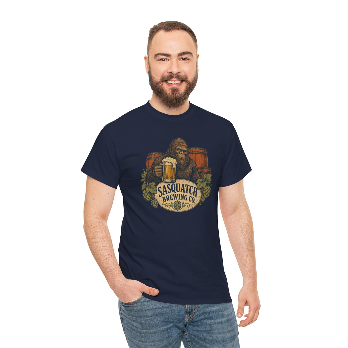 Sasquatch Brewing Co. T-Shirt - Vintage Bigfoot Craft Beer Graphic Tee