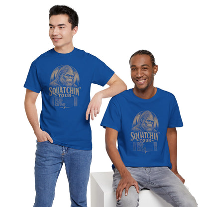Squatchin' Tour T-Shirt - Vintage Band-Tee Style Bigfoot Graphic Tee
