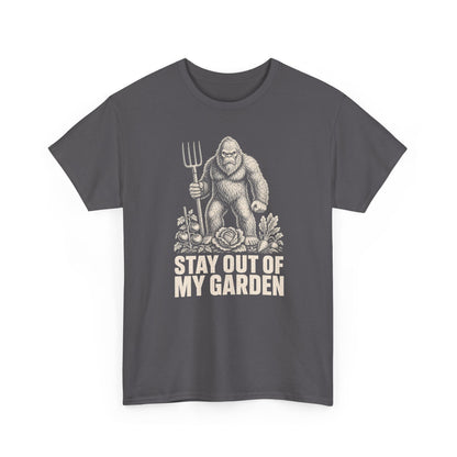 Stay Out Of My Garden T-Shirt - Funny Bigfoot Gardener Graphic Tee