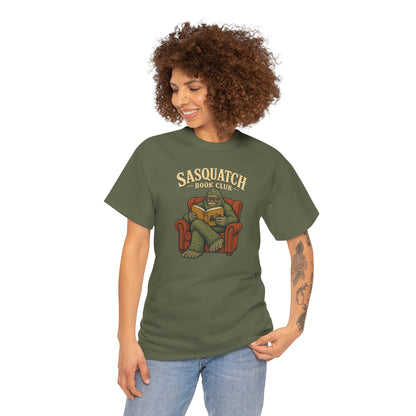 Sasquatch Book Club T-Shirt - Cozy Bigfoot Reading Graphic Tee