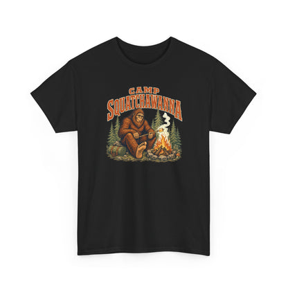 Camp Squatchawanna T-Shirt - Funny Bigfoot Campfire Graphic Tee