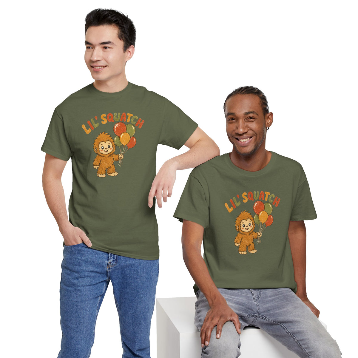 Lil' Squatch Birthday T-Shirt – Cute Baby Bigfoot Balloon Tee for Kids