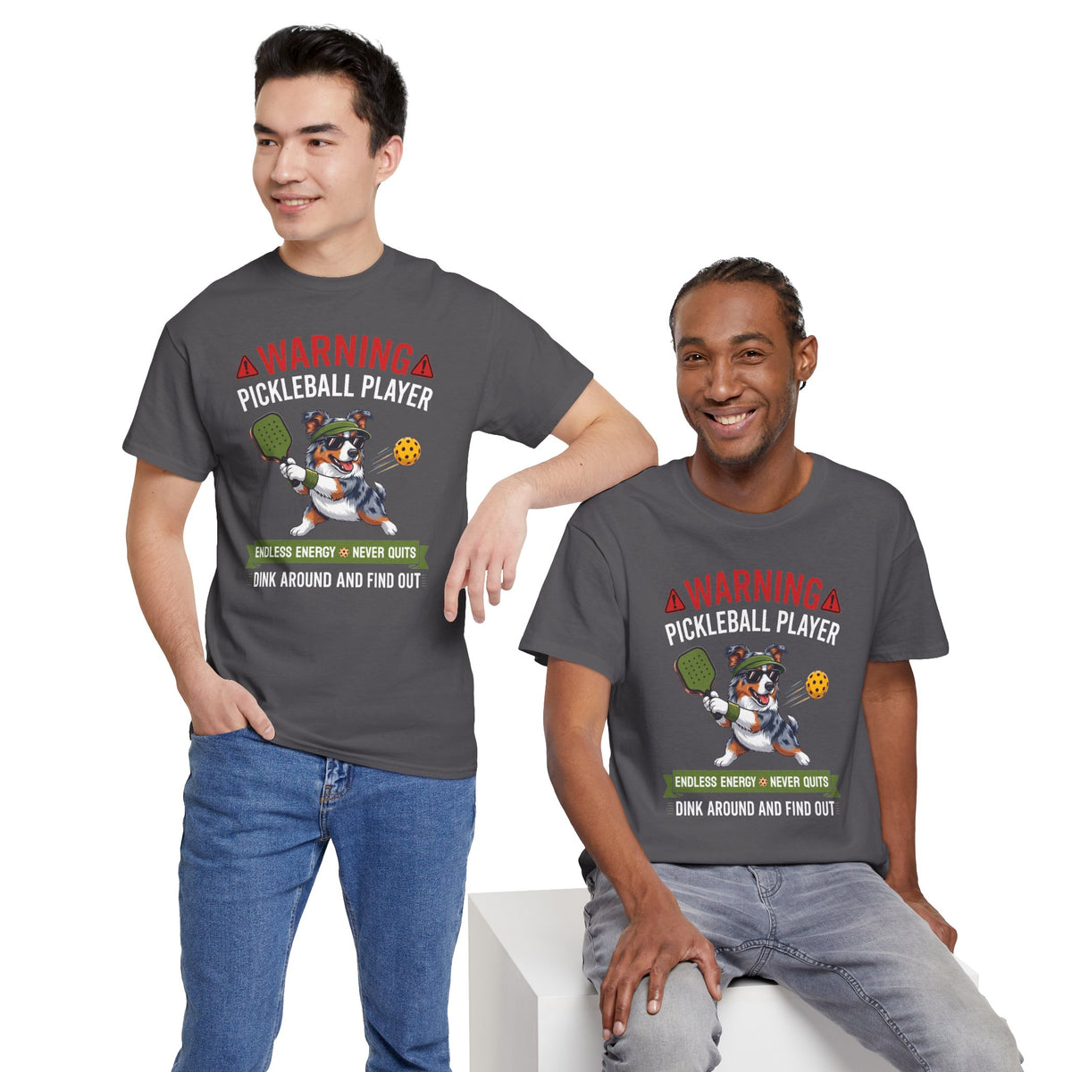 Australian Shepherd Dog Pickleball T-Shirt - Dink Around And Find Out Funny Dog Shirt
