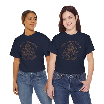 Bigfoot Coffee T-Shirt - Funny Hide From Society Hand-Drawn Graphic Tee