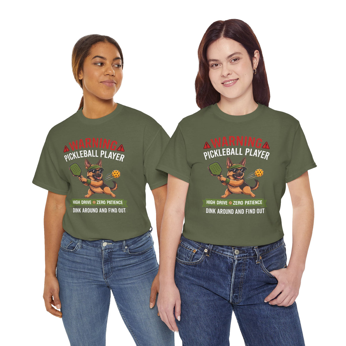 German Shepherd Dog Pickleball T-Shirt - Dink Around And Find Out Funny Dog Shirt