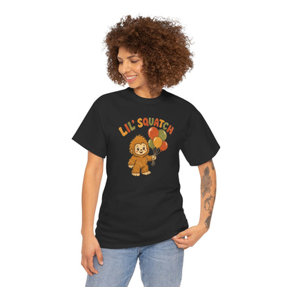 Lil' Squatch Birthday T-Shirt – Cute Baby Bigfoot Balloon Tee for Kids