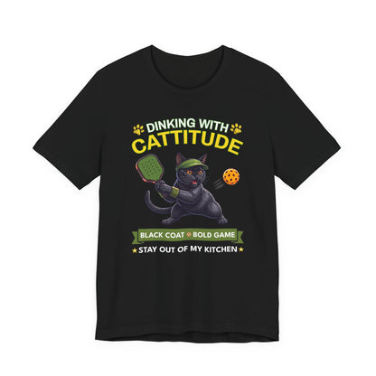 Bombay Cat Pickleball T-Shirt - Dinking With Cattitude Funny Shirt