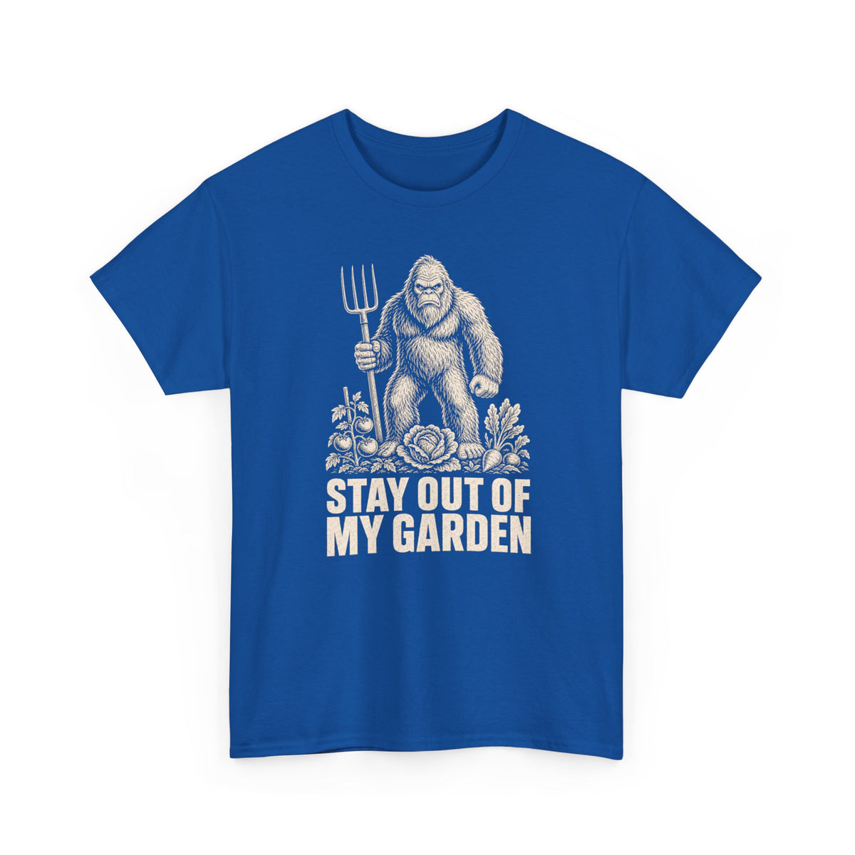 Stay Out Of My Garden T-Shirt - Funny Bigfoot Gardener Graphic Tee