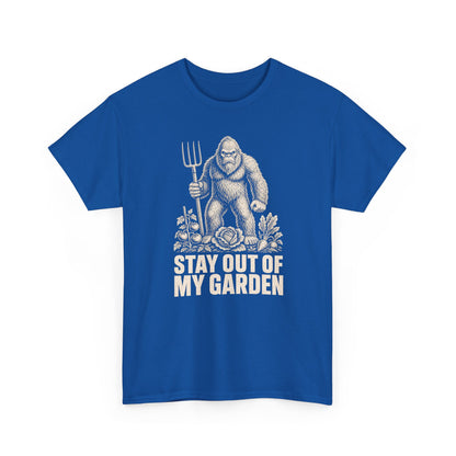 Stay Out Of My Garden T-Shirt - Funny Bigfoot Gardener Graphic Tee