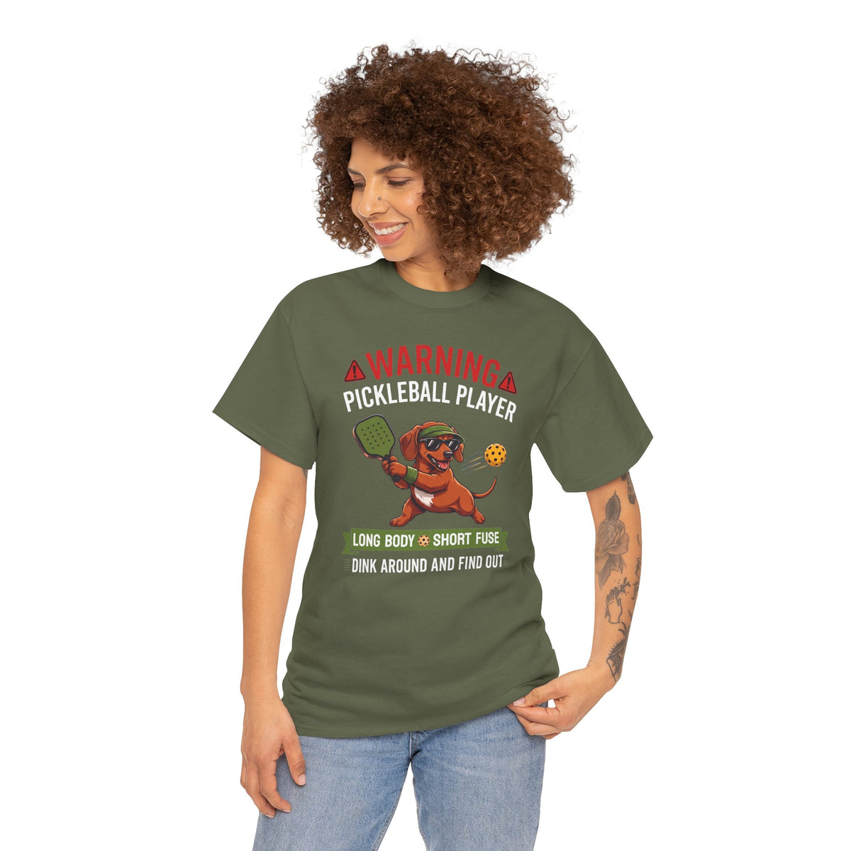 Dachshund Dog Pickleball T-Shirt - Dink Around And Find Out Funny Dog Shirt