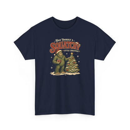 Squatchy Little Christmas T-Shirt - Funny Bigfoot Holiday Graphic Tee