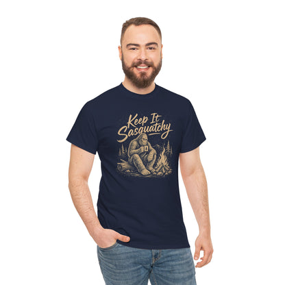 Keep It Sasquatchy T-Shirt - Cozy Campfire Bigfoot Graphic Tee