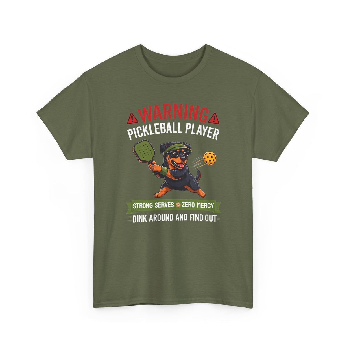 Rottweiler Dog Pickleball T-Shirt - Dink Around And Find Out Funny Dog Shirt
