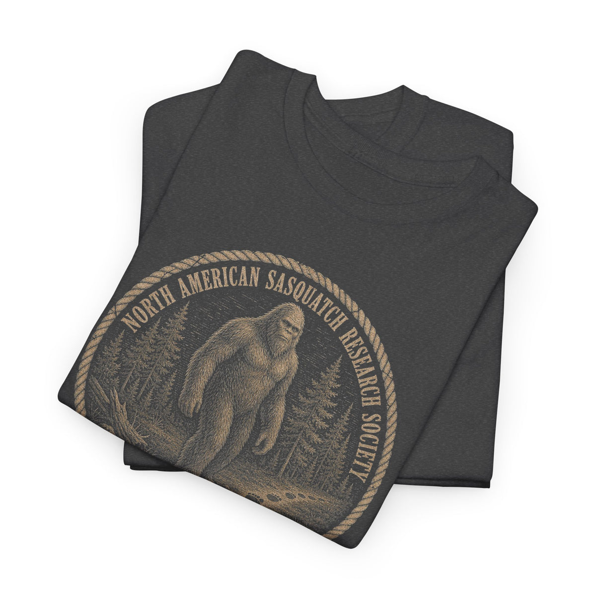 Sasquatch Research Society T-Shirt - Vintage Scientific Bigfoot Badge Tee