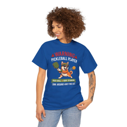 Shiba Inu Dog Pickleball T-Shirt - Dink Around And Find Out Funny Dog Shirt