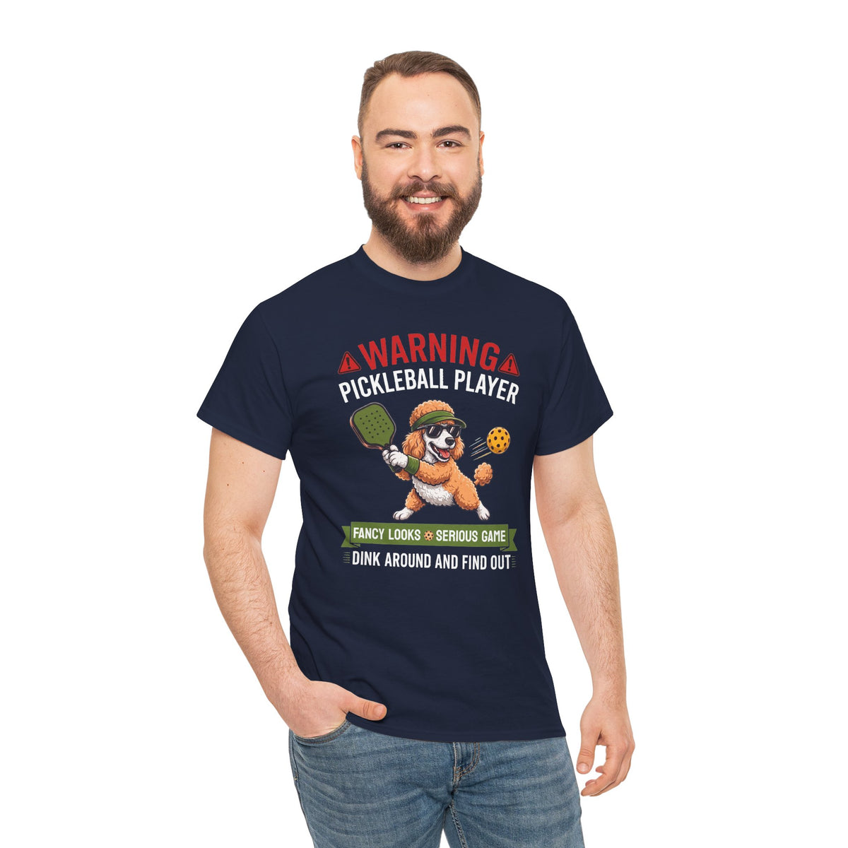Poodle Dog Pickleball T-Shirt - Dink Around And Find Out Funny Dog Shirt