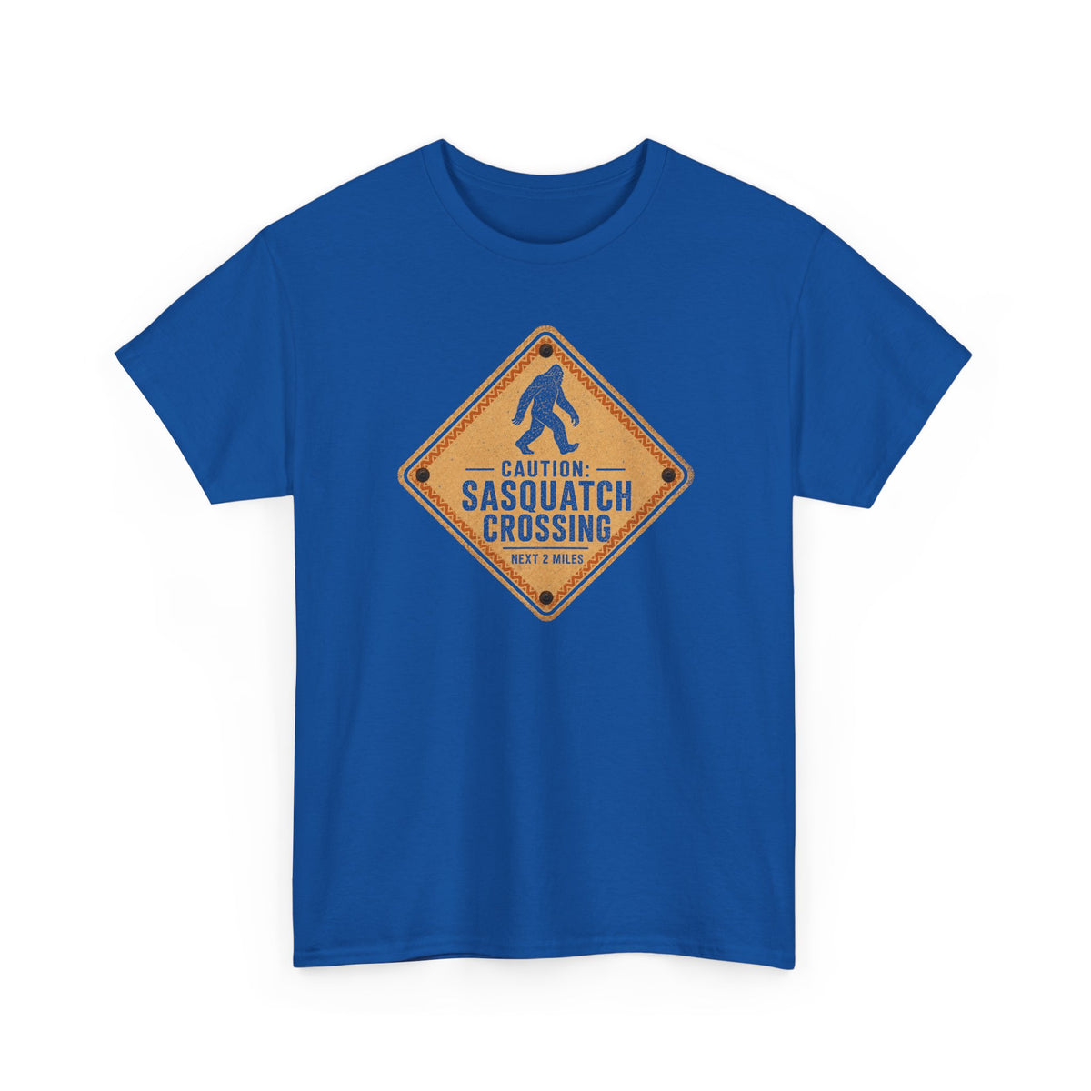 Sasquatch Crossing T-Shirt - Funny Retro Road Sign Bigfoot Graphic Tee