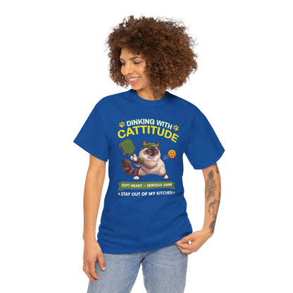 Ragdoll Cat Pickleball T-Shirt - Dinking With Cattitude Funny Shirt
