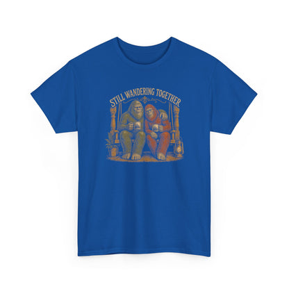 Still Wandering Together T-Shirt – Vintage Bigfoot Couple Anniversary Tee