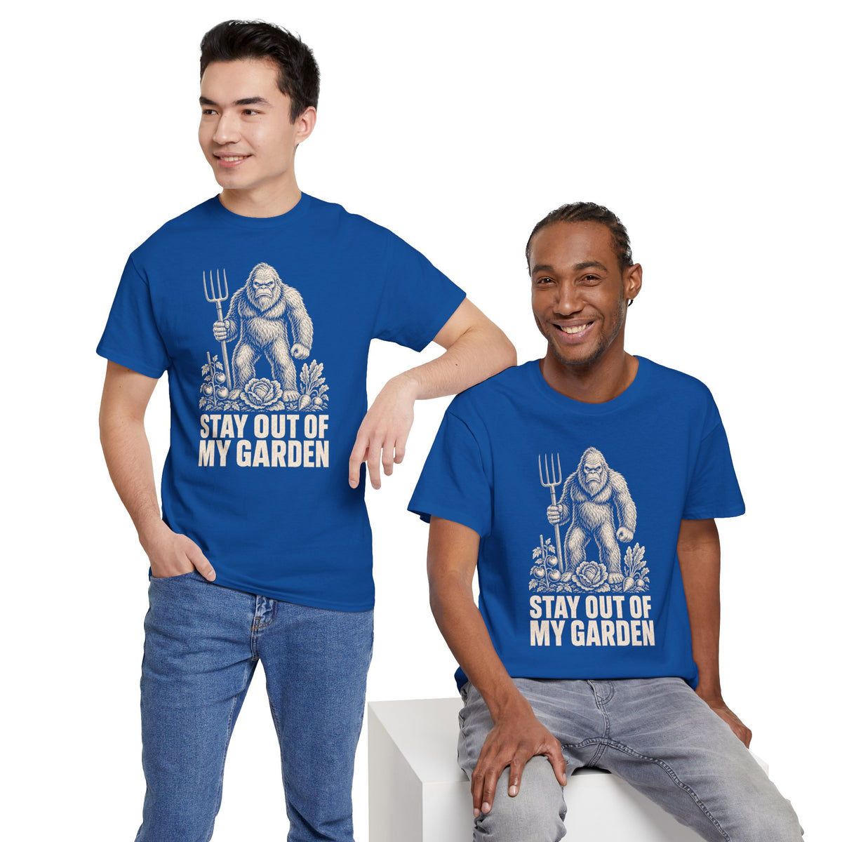 Stay Out Of My Garden T-Shirt - Funny Bigfoot Gardener Graphic Tee