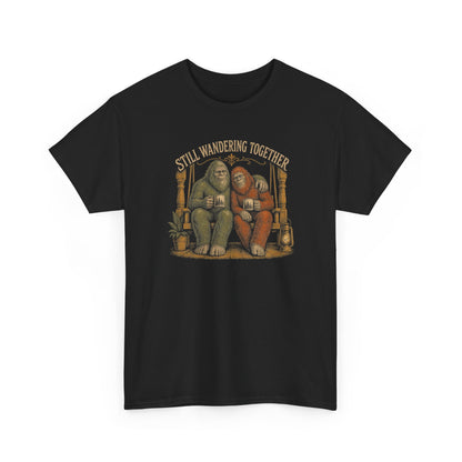 Still Wandering Together T-Shirt – Vintage Bigfoot Couple Anniversary Tee