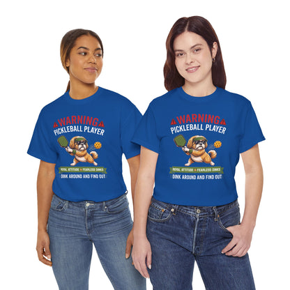 Shih Tzu Dog Pickleball T-Shirt - Dink Around And Find Out Funny Dog Shirt