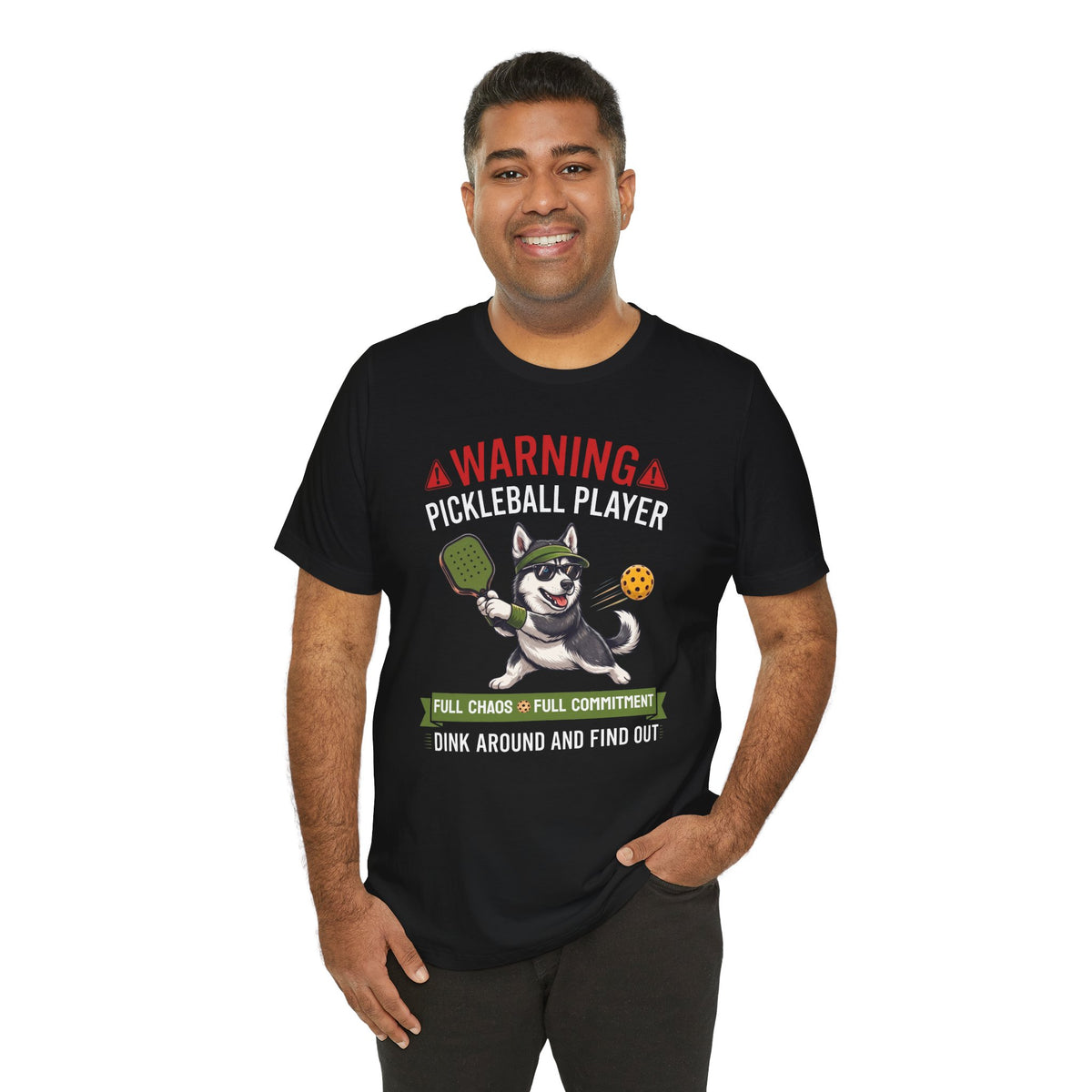 Siberian Husky Pickleball T-Shirt - Dink Around And Find Out Funny Dog Shirt