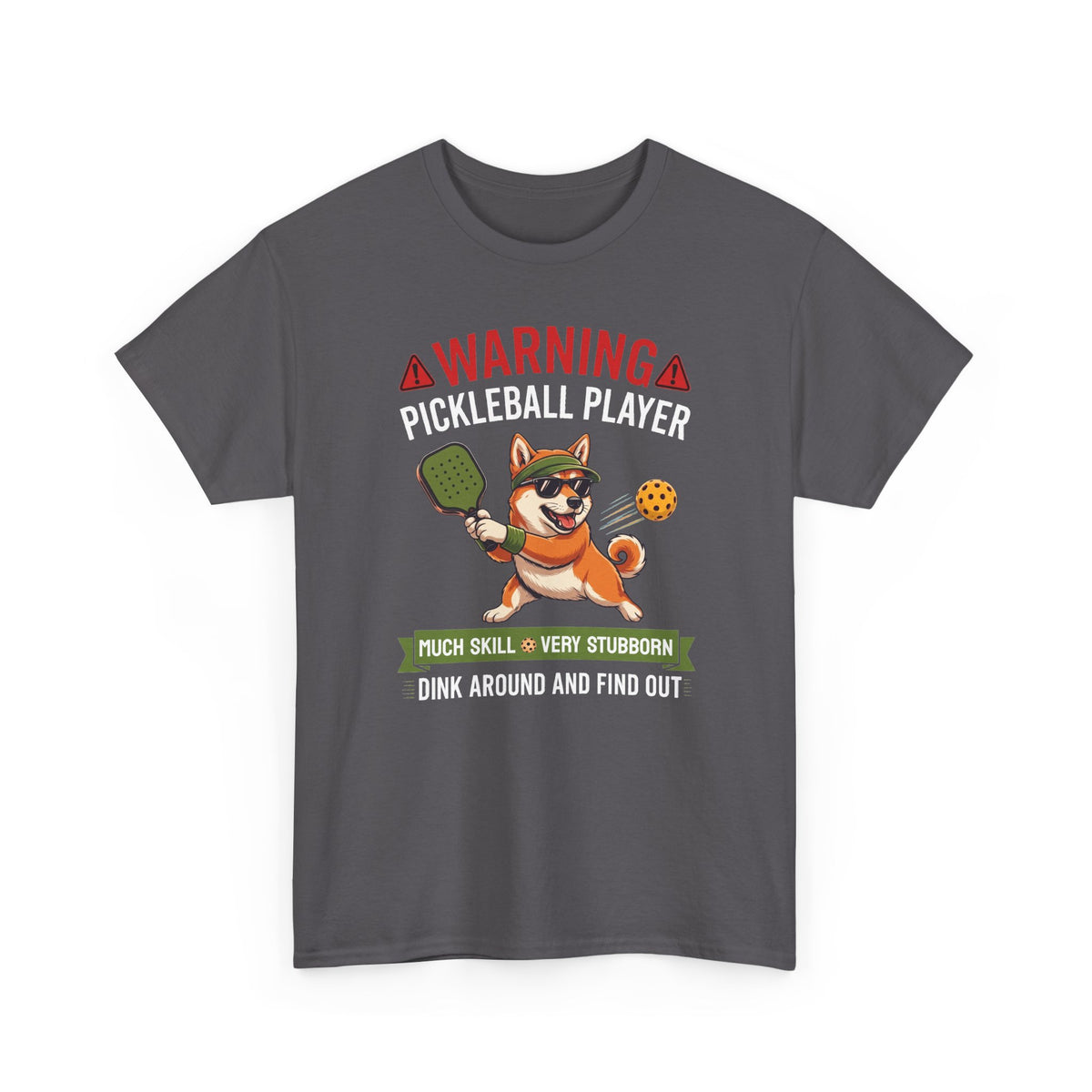 Shiba Inu Dog Pickleball T-Shirt - Dink Around And Find Out Funny Dog Shirt