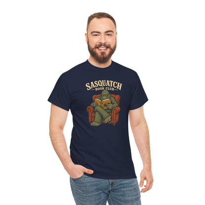 Sasquatch Book Club T-Shirt - Cozy Bigfoot Reading Graphic Tee